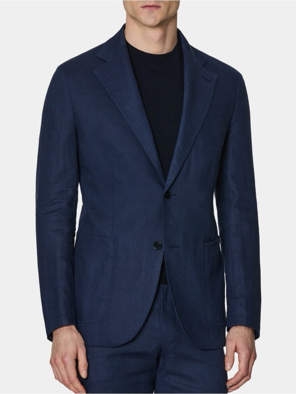 GUTTERIDGE Pure linen suit blazer